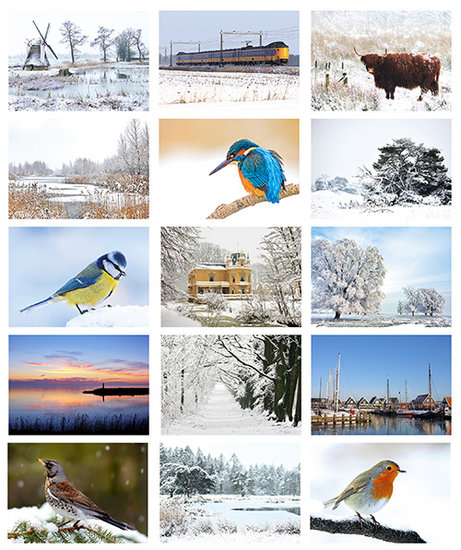 postcard set winter postcard set winter